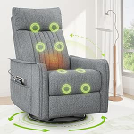 TV-tool, massaažitool lamamisfunktsiooniga, l&otilde;&otilde;gastav tool soojuse ja massaažiga, 360&deg; p&ouml;&ouml;rlev TV-tool, elutuba, kiiktool polsterdatud peatoega, 2 k&uuml;ljetaskut.