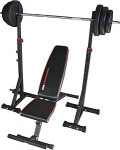 Trainhard&reg; Premium kaalupink reguleeritava k&auml;epidemega pink koos hantlitarindiga Plus hantlite komplektiga Kaalud 60kg - 100kg, mille vahel saab valida