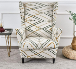 MINGPINHUIUS Wingback Chair Covers - Super Soft Stretch Wing Chair Slipcover Wing Back Chair Cover 2-Piece Set Chair Covers Furniture Protector for Living Room Bedroom Hotel (Elegant)