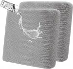 Waterproof Couch Cushion Covers Outdoor Patio Sofa Cushion Covers Stretch Sofa Seat Cushion Covers Washable Furniture Protector Suitable for Armchair Sofa (Light Grey, 2 Pack)