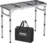 Anbte kokkupandav BBQ-laud koos hoiukotiga, 3 reguleeritavat k&otilde;rgust, 27,5-tolline alumiiniumist kaasaskantav BBQ-laud kuumakindel kerge kaasaskantav k&auml;epide grillimiseks, toiduvalmistamiseks, telkimiseks, reisimiseks, 35-tolline