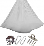 150 x 280 cm Aerial Yoga Hammock Set, Anti-Gravity YogaSwing, 200 kg kandev&otilde;ime, Nest Swing Indoor harjutuste jaoks, Jooga Hammock, Jooga Swing koos furnituuridega (Hall)