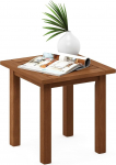 Furinno Tioman Outdoor Teak Oil Side Table, Natural, 44.45 x 44.96 x 43.94 cm