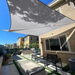 SUNLAX Sun Shade Sail 3m x 3m x 3m, Grey Triangle Outdoor Patio Pergola Sunscreen UV blokeeriv kangas katab