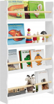 Bellabino Tista Children's Wall Shelf - Children's Shelf with 4 Compartments for Books & Toys - Pine Wood Bookcase in White for Nursery / Playroom - Children's Room Shelf - Toy Shelf