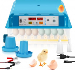 64 munade inkubaator T&auml;isautomaatne kanade niiskuse j&auml;lgimise ja automaatse munade rotatsiooniga