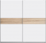 FORTE WINNER PLUS 220 garderoobikapp, l&uuml;kanduksega garderoobikapp, skandinaavia magamistuba, 2 ukseriiulit, riideriiul, valge, puidudekor: Laius 220 cm x k&otilde;rgus 210 cm x s&uuml;gavus 61 cm.