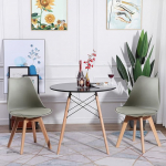 H.J WeDoo laua ja toolide komplekt, s&ouml;&ouml;gikomplekt, must laud 2 halli tooliga s&ouml;&ouml;gituppa, k&ouml;&ouml;ki, elutuppa