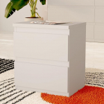 Forte EDMORE kapp 40 45, kaasaegne kapp 2 sahtliga, puukomposiit, salahall, 41,8 cm lai x 49,3 cm k&otilde;rge x 32,2 cm s&uuml;gav