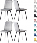 mcc direct 4 disaineri sametist s&ouml;&ouml;gitooli komplekt Lexi toolid (helehall)