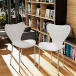 2 s&ouml;&ouml;gitoa tooli, k&ouml;&ouml;gitooli, elutoa toolid pol&uuml;prop&uuml;leenist seljatoega ja elektriplaatjalgadega, polsterdatud tool, valge, 45,5 x 40 x 82,5 cm.