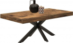 IDMarket - Alix Ristk&uuml;likukujuline kohvilaud 110cm Spider Base Tume puit antiikmusta