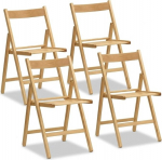 Tomma 4 klapptoolist koosnev komplekt Made in Italy Naturaalne puit