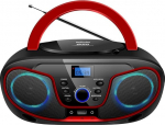 Silva Schneider MPC 19.4 USB CD raadio FM AUX, CD, USB Must, punane, 1901851