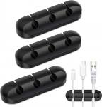Kabelhalter-Clips, 3 St&uuml;ck, Kabel-Management, Kabel-Organizer, Clips, selbstklebender Organizer f&uuml;r USB-Ladekabel, Maus, PC, B&uuml;ro, Zuhause