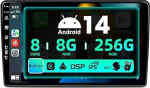 SXAUTO &brvbar;8G+256G &brvbar; Android 12 IPS autoraadio Fiat Ducato/Citroen Jumper/Peugeot Boxer jaoks - Sisseehitatud Carplay/Android auto - Kaamera + mikrofon - DAB roolijuhtimiss&uuml;steem Fast Boot 360-CAM WiFi - 2 DIN 9-tolline