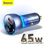 Baseus Particular 65W QC 4.0+ PD 3.0 Huawei SCP 5A Autoladeger&auml;t + Typ-C-Kabel