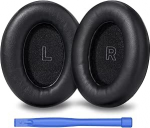 Asendatavad k&otilde;rvapadjad Bose QuietComfort Ultra Gen 1 ja Gen 2 jaoks - m&auml;luvaht ja valkenahk, &uuml;hilduvad Bose QC Ultra k&otilde;rvaklappidega, m&uuml;raisolatsioon, mugavus, mustad