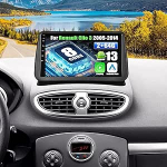SIXWIN 8-Core 4+64GAndroid 13 autoraadio Renault Clio 3. 2005-2014 koos CarPlay / Android Car / DSP, 9-tolline puuteekraan koos GPS WiFi Bluetooth 5.0 USB FM RDS Radio Mirror Link + 32 Band EQga