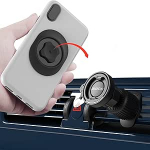 sincetop auto &otilde;huventilaatori telefonihoidja koos &otilde;huventilaatori konksudega, telefonihoidja horisontaalse &otilde;huventilaatori jaoks, &uuml;he k&auml;ega kiire paigaldamine ja vabastamine, &uuml;hildub iPhone'i ja Androidiga 【Seria C-1st Gen】