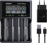 18650 akulaadija 4 pesa XTAR VC4 Plus kiirlaadija 3.6V 3.7V Li-ion 18650 18700 26650 32650 1.2V NI-MH NI-CD AAA akude laadijale Maksimaalne 3A