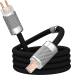 Audiophile HiFi toitejuhe, HiFi toitejuhe 10AWG EL toitejuhe, NEMA 5-15P IEC320-C15 emas&uuml;hendus, 125 V/15 A k&otilde;larite, subwooferi, plaadim&auml;ngija, v&otilde;imendi, DAC jaoks (s&uuml;sinikkiust, 1,0 m / 3,3 m)