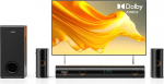 Hiwill 5.1CH Soundbar telerite jaoks, Dolby Atmos Surround Sound System, 2 juhtmega Surround k&otilde;larit, 5,25-tolline subwoofer Sound Bar telerile, selge h&auml;&auml;l, 380 W tippv&otilde;imsus, HiElite A51