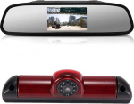 4,3-tolline tahavaatepeegli monitor + tahavaate kaamera Transporter 3. piduritulega HD tahavaate kaamera Fiat Ducato X250 X290 bussiboksi / Peugeot Boxter / Citroen Jumper / Dodge, HD auto tahavaatepeegel