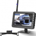 NHOPEEW traadita auto tagurduskaamera komplekt 4,3-tollise monitoriga, reguleeritavad parkimisjooned, IP68 veekindel auto tagantvaate kaamera, &ouml;ine n&auml;gemine, lai nurk, ei n&otilde;uta juhtmestikku