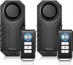 WSDCAM jalgratta h&auml;ires&uuml;steem, 2 paketti, 113 dB valju juhtmeta varguse vastu v&otilde;itlemise seade jalgratta mootorratta h&auml;ires&uuml;steem auto veekindel jalgratta h&auml;ires&uuml;steem koos kaugjuhtimispuldiga - must ja sinine