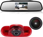 Super HD piduritulede kaamera komplekt koos tahavaatepeegli monitoriga, tagurduskaamera asendamine Trafic II III diisel bensiiniga FWD FL EL JL JG FG / Nissan Primastar diisel bensiiniga &scaron;assiibuss FWD