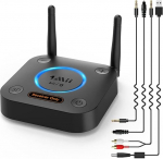 1Mii kaugvastuv&otilde;tja, HiFi traadita audioadapter, aptX madala latentsusega Bluetooth 5.1 vastuv&otilde;tja 3D Surroundiga stereos&uuml;steemi k&otilde;larile, optiline koaksiaal 3,5 mm RCA AUX