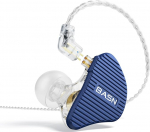 BASN Mix-PD 2 Pin In-Ear Monitor, 1Planar Driver + 1 Dynamic Driver, Hi-Fi IEM k&otilde;rvaklapid CNC metallist kattega, juhtmega 0.78mm, 2 Pin eemaldatav kaabel muusikutele, sinine