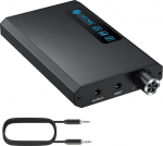 eSynic kaasaskantav k&otilde;rvaklappide v&otilde;imendi Bluetooth 5.1 vastuv&otilde;tjaga Kahefaasiline v&otilde;imendusl&uuml;liti, HiFi 3,5 mm AUX sisend 16-300&Omega; MP3, MP4-m&auml;ngijate, mobiiltelefonide, arvutite, CD-m&auml;ngijate jne jaoks.