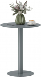 HOMCOM Round Dining Table for 2 Seater Steel Indoor Outdoor Dining Table Diameter 60 x 72 cm Grey