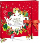 ETS Premium tee advendikalender vibuga "Punased j&otilde;ulud", 25 orgaanilist teed teep&uuml;ramiidides, puuviljatee, taimetee, talvine tee