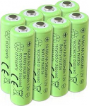 Ni-MH AA laetavad patareid AA 1.2V 2400mAh Nimh laetavad patareid p&auml;ikesevalgustite jaoks, laadimine kuni 1000 korda (pakend 8)