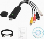 USB 2.0 VHS zu DVD Konverter - RCA zu USB Video Capture Card f&uuml;r PC/Mac, Digitize VHS/Hi8/Mini DV/DVD, Analog zu Digital Konverter mit Audio Grabber - Easy Plug & Play Adapter