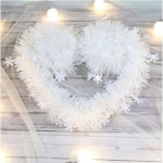 J&otilde;ulugirland 10 x 2 m Valged j&otilde;uluhelbed Garland Kuusegirland koos lume riputajaga Talvine j&otilde;ulup&auml;rg rippuv dekoratsioon Pehme lumeheina p&auml;rg trepikirme garland