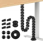 Mimoke kaablijuhtimine Slim Line pikkus: 1290 mm kaablivoolik kruviga paigaldatud kaablijuhtimise selg modulaarne kaabliorganisaator (must)