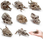 Bbiamsleep Realistlik loomade kolju figuur Vaikne Mini Dinosaurus Alien Monster Skull Simuleeritud Monster Skeleton Head Animal Skull Decor Ornament DIY projektide Halloween Christmas Decoration 8