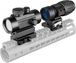 ACEXIER 1 x 40 Rifle Scope Tactical Red Dot Rifle Scope Hunting Holographic Green Point Sight 3 x Magnifying Glass Combination