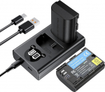 ENEGON LP-E6 Replacement Battery (Pack of 2) and Smart LED Dual USB Charger for Canon LP-E6, LP-E6N and Canon EOS 5D Mark II/III/IV, 5DS, 5DS R, 6D, 7D, 7D Mark II, 60D, 70D, 80D and More