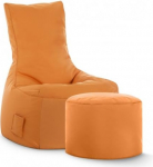 SITTING POINT only by MAGMA Brava Swing Bean Bag Set + Stool Orange