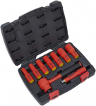 Insulated Socket Set 9pc 3/8 Inch Sq Drive 6pt WallDrive&reg; VDE Approved