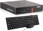 Lenovo ThinkCentre M910q Mini lauaarvuti, Intel Core i5-6500, 8 GB RAM, 256 GB SSD, USA QWERTY klaviatuur, WiFi, Bluetooth, Windows 11 Pro (renoveeritud)