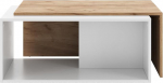 Vicco Paul Coffee Table with Shelf, White/Goldkraft Oak, 90 x 48 cm
