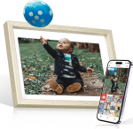Rollei Smart Frame WiFi 108 Elektrooniline digitaalne pildiraam Frameo WLAN digitaalne pildiraam 10,1 tolli 1280 x 800 IPS puuteekraaniga 32 GB Puiduefektiga kuusepuu digitaalne pildiraam