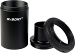 Svbony 1.25 inch T-Mount Adapter + 1.5 inch Extension Tube +T2 Ring for Nikon Telescope Microscope DSLR/SLR Camera(Black)