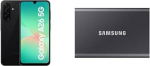 Samsung Galaxy A56 5G nutitelefon 6GB RAM 128GB m&auml;lu + Samsung Portable SSD T7 1TB